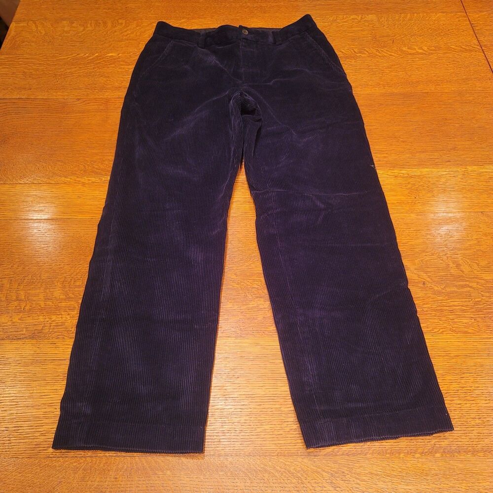 Brooks Brothers Clark Corduroy Pants  33x30 100% Cotton  Dark Blue